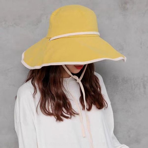 

double-sided color matching fisherman sunscreen big edge autumn fisherman female sun hat sunscreen hat korean foldable, Blue;gray