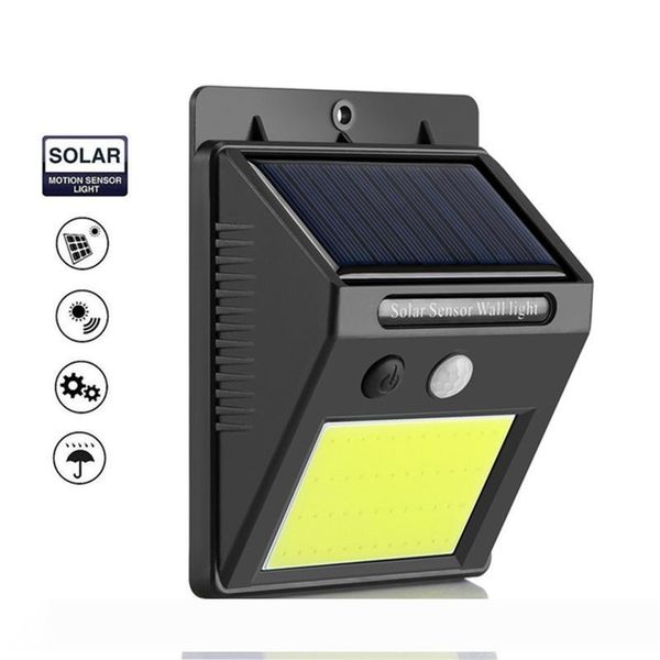 

Edison2011 48 COB LED Solar Powered PIR Motion Sensor Wall lamp Human Body Infrared Light Outdoor Waterproof Home Garden Security Lights