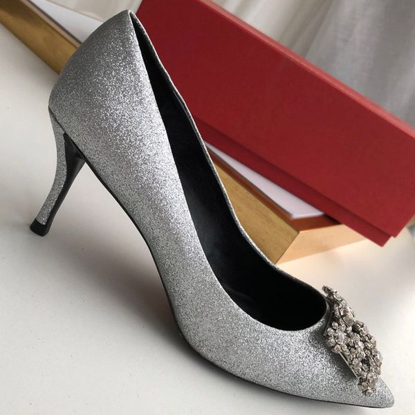 

with box high designer high heel women fine with spring and summer wild light bottoms shoes size35-41 cs09, Black