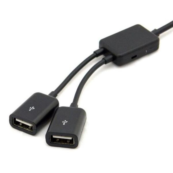 

usb black color type c to 2 otg dual port hub cable y sp-litter type-c adapter converter for tablet android mouse keyboard
