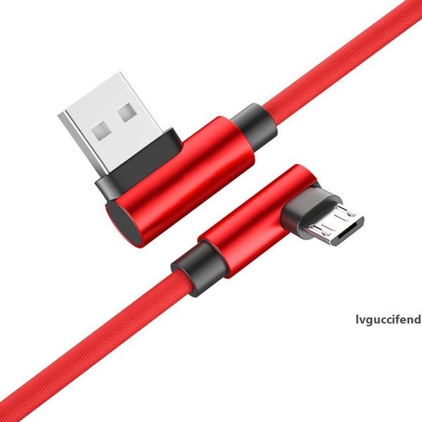 

90 degree micro usb braided 2a fast charging type-c cable for samsung s8 s9 note 8 xiaomi huawei