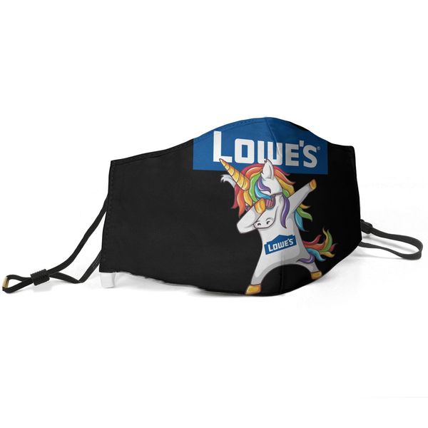 

women men face mask dust mask muffle lowe's food sign unicorn dabbing printed with adjustable ear hook mas, Silver