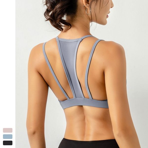 

gym clothing seamless sports bra women push up sport for fitness padded bras vest shockproof running workout, White;black