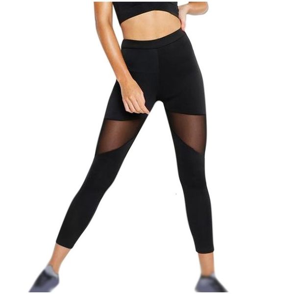 

women sports leggings push up workout legging fashion irregular mesh splicing legins ladies sports gym black leggings zer