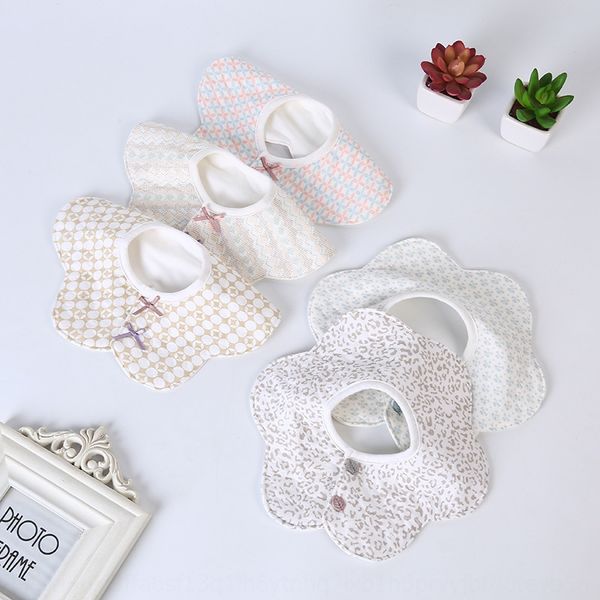 

bbvyu 0-1 newborn baby waterproof and anti-dirty octagonal bib cotton bib printing 360-degree rotating absorbent saliva towel octagonal sali