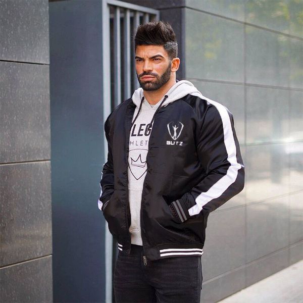 

mens butz designer jackets autumn winter male striped side coats spring bomber jakcet mans thin windbreaker outerwear, Black;brown