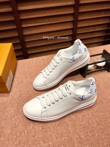 

2021-2020g fashion men 's embroidery printing luxury casual shoes breathable leather classic sneakers low -shoes ,siz, Black