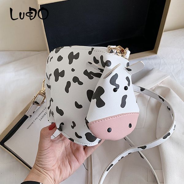 

cute small bag 2020 new trendy animal-shaped cow pattern crossbody bag female fashion ins women shoulder bags handbag and purse