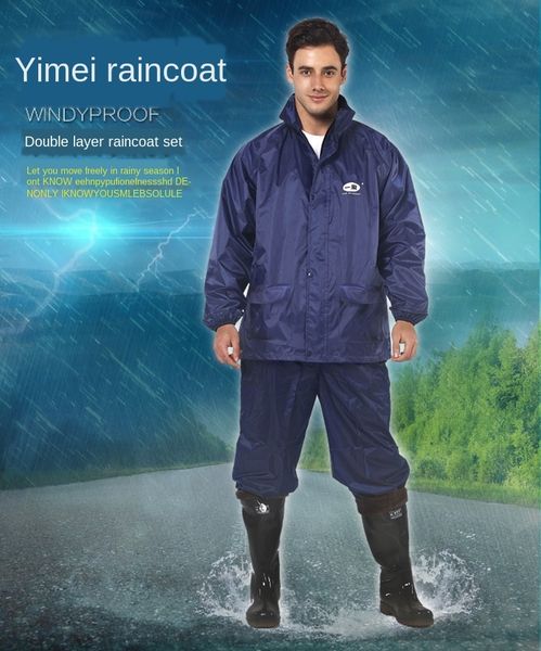 

cqhqn y182 first two-layer raincoat suit outdoor riding motorcycle thickened motorcycle electric vehicle electric vehicle poncho split, Red;brown