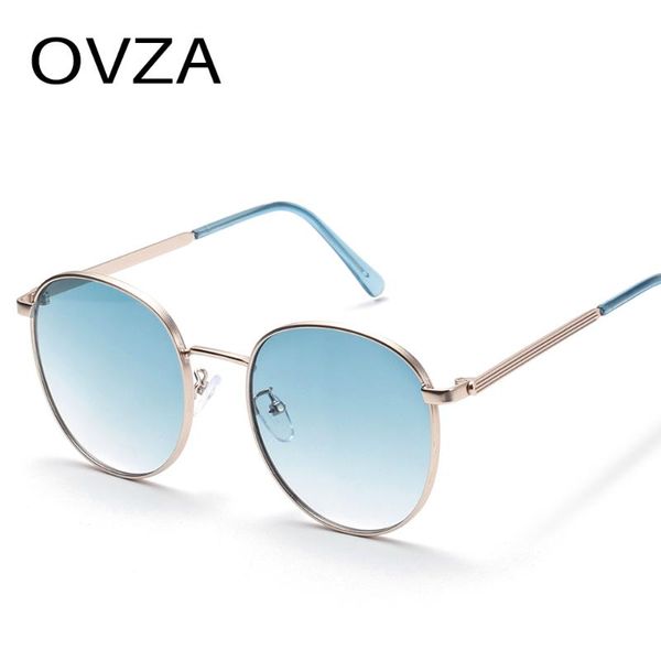 

ovza gradient lens womens sunglasses brand designer 2020 new round glasses men candy colors metal frame s1016, White;black
