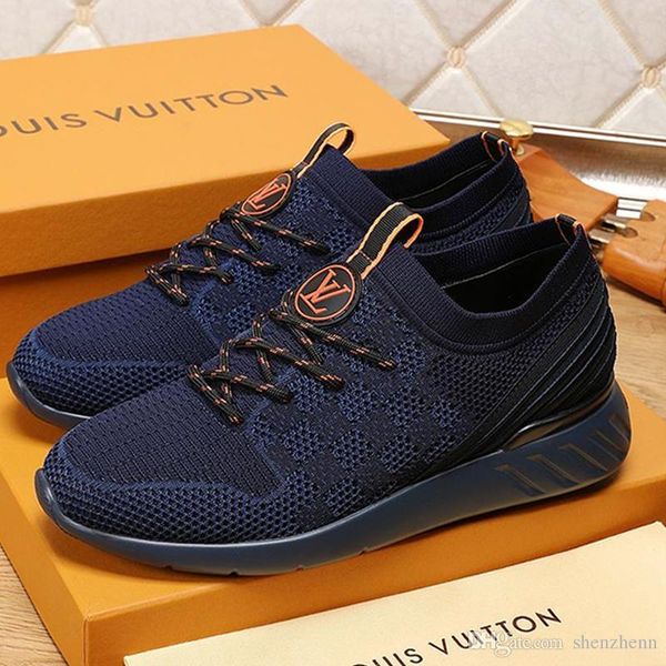

mens shoes casual sports running sneakers with origin box platform breathable male sneakers classic trainers men shoes casual luxury design, Black
