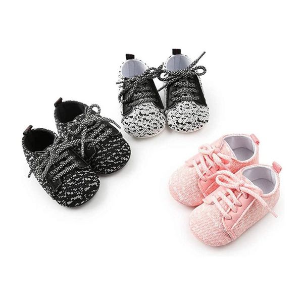 

first walkers 2021 est infant baby sneakers soft sole lace-up breathable shoes anti-slip flats