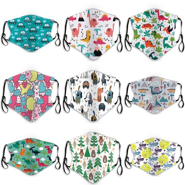 

dustproof mouth soft washable face masks anti wind warm printing mask foldable portable kid child popular style 2 89ry h1#658