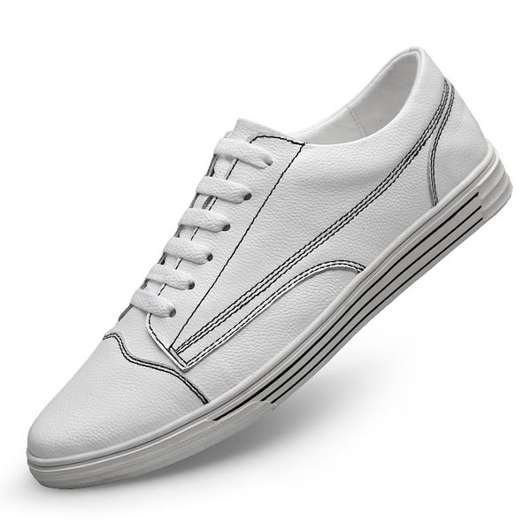 

мужская обувь из натуральной кожи вскользь тапки белый дикий дышащая обувь мужские мокасины мокасины, Black