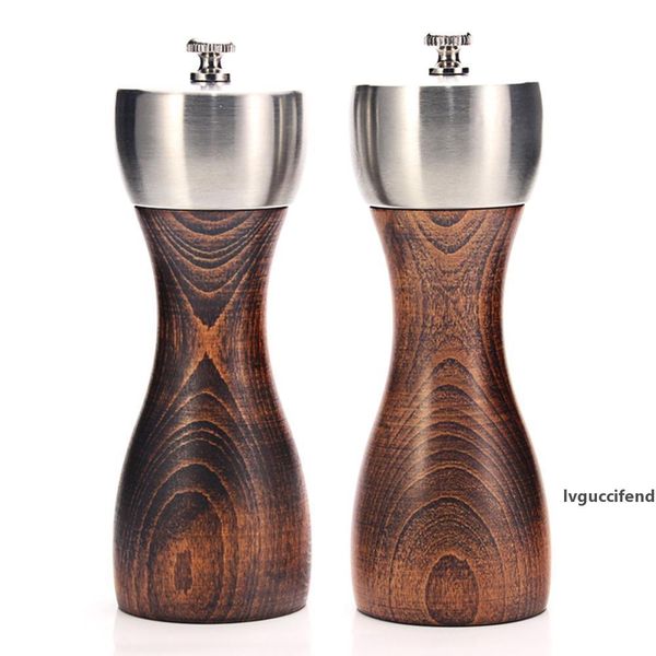 

wood salt and pepper grinder - wooden mills, gourmet precision mechanisms and premium sea salt & peppercorns t200323