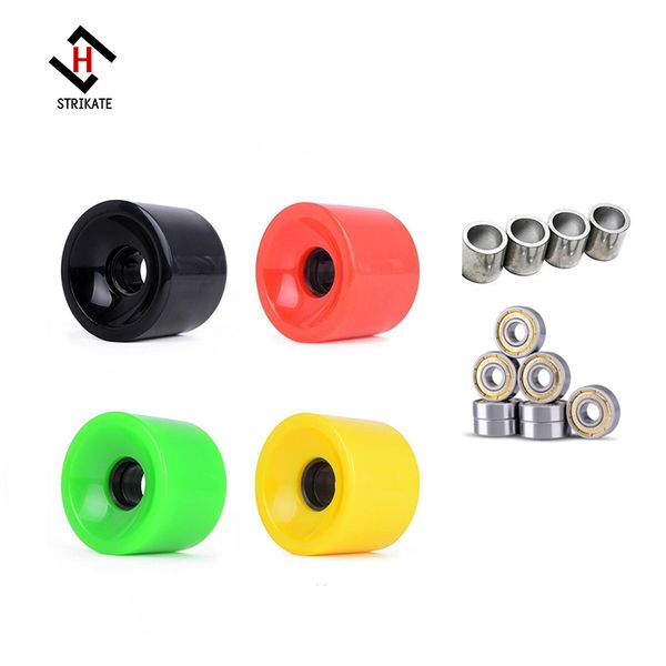 

skateboarding 4 pack longboard wheel road racing electric skateboard wheels 70x51mm pe hub black or white with abec 11 speed bearings comple