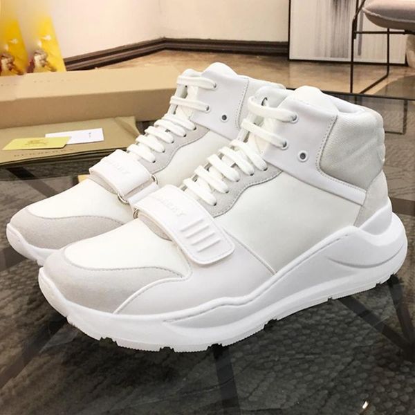 

new arrival men boots outdoor walking comfortable shoes vintage check cotton sneakers manner schuhe lightweight high lace -up men shoes, Black