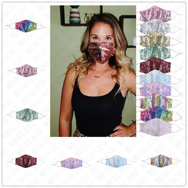 

women colorful sequin print face masks designer washable face cover summer sunproof anti-dust mouth cover breathable summer masks d72102