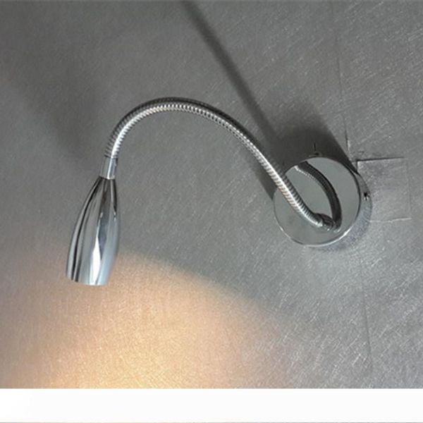 

ch bed mount reading lights adaptive aluminum tube 360mm chrome finish cree led 3w 200lm soft healthy light energy saving