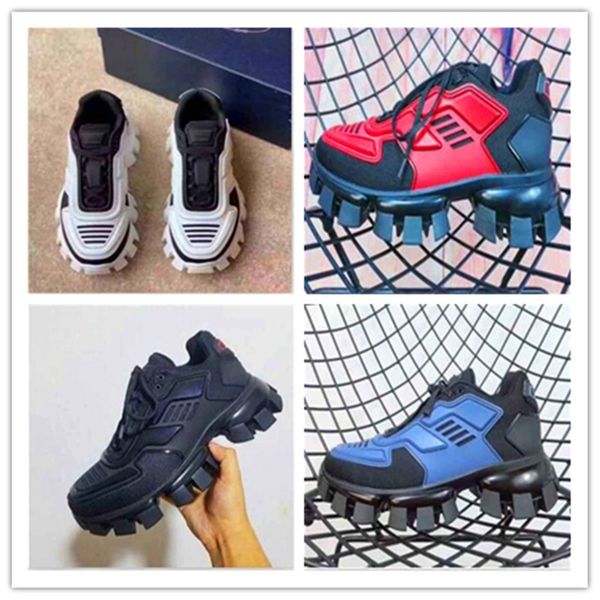 

new men low casual shoes lates p cloudbust thunder lace up shoes 19fw capsule series color matching platform sneakers, Black