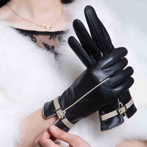 

gwdnc sheepskin touch screen and fashion women' genuine leather sheepskin touch screen warm and gloves warm fashion women' genui, Blue;gray