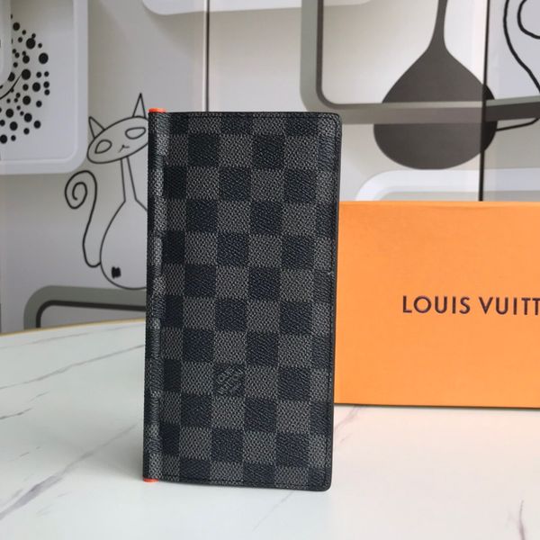 

classic fashion trend men and women short long wallet, credit card clip, passport book, zero wallet, send box dust bag, a044-1, Blue;gray