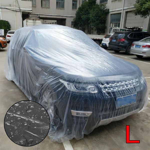

clear car cover plastic waterproof disposable transpartent rubber band