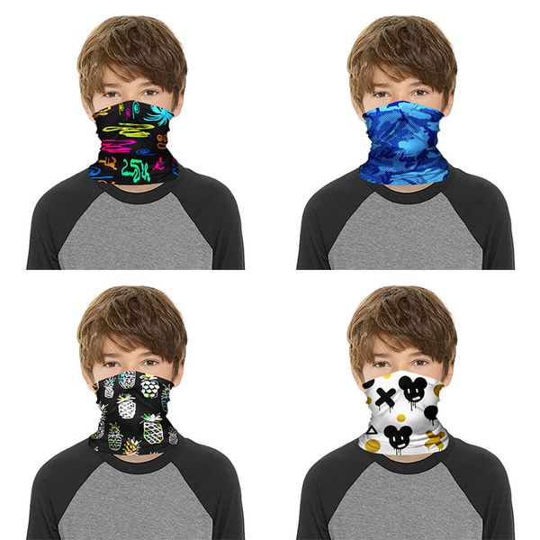 

outdoor children face mask sports riding magic headband can put filter bib protective face masks bandanas mask fast shipping c2503, Black