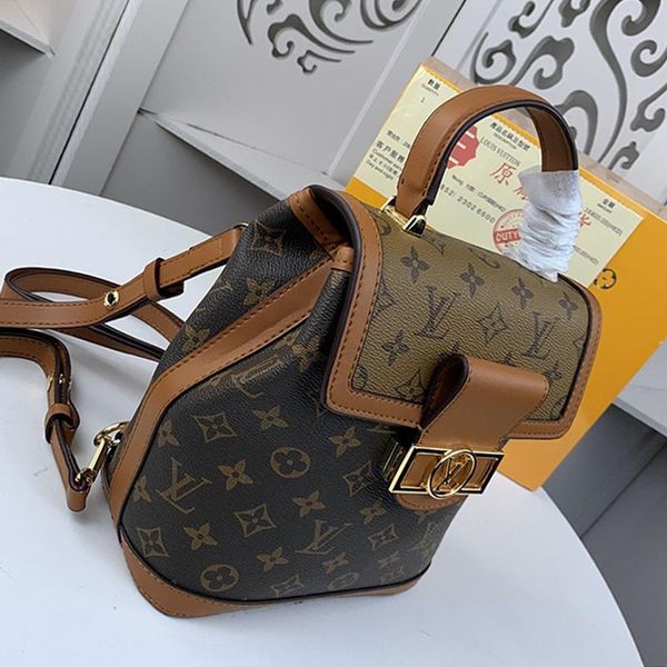 

drop ship womens leather bucket bag new arrival vintage designer backpacks ladies shoulder bags retro trend handle totes with origin box
