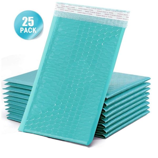 

25pcs 28x19cm teal green poly bubble mailers padded envelopes self seal envelope bubble envelope shipping envelopes self seal