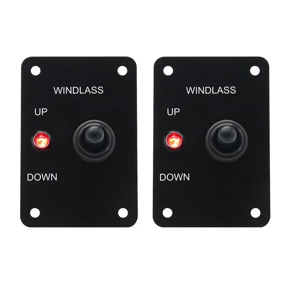 

2 pieces anchor windlass up/down toggle switch panel with led , 12v