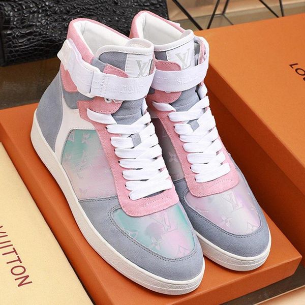 

men shoes boots luxury ankle boots boombox sneaker boot plus size bottes hommes with origin box fashion men boots sale luxu, Black