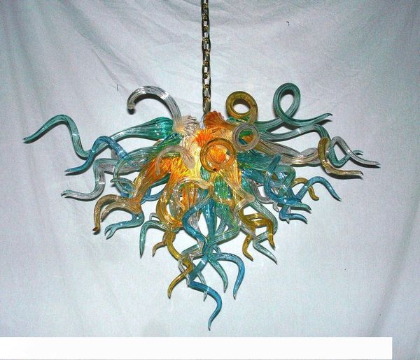 

lr372-art design hanging chain chandelier lamp 100% handmade blown murano glass led pendant lamps for l decoration