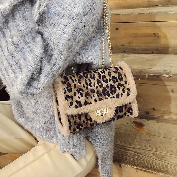 

women leopard small bag wild fur bag shoulder bag messenger purses and handbags fashion leopard print crossbody 15