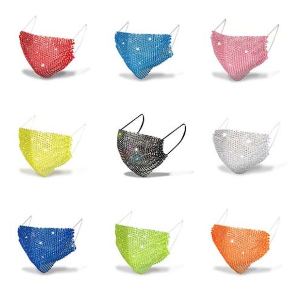 

polyster paisley party mask hip hop bandanas bling rhinestone headscarf night club mask tube neck face headscarves sport bling rhi#702