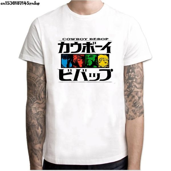 

japan cowboy bebop vaporwave streetwear anime aesthetic funny men tumblr 90s vintage t shirt summer camisetas hombre p37, White;black