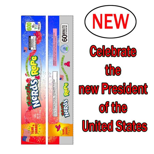 

american medicated nerds rope empty packaging to celebrate the new president of the united states bdegarden mrzpu