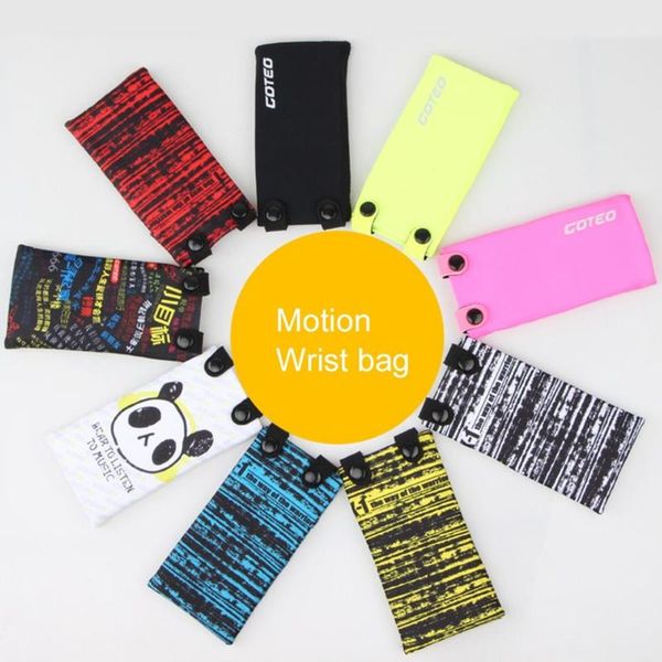 

outdoor sports wrist bag elastic close-fitting mini cartoon, Black;red