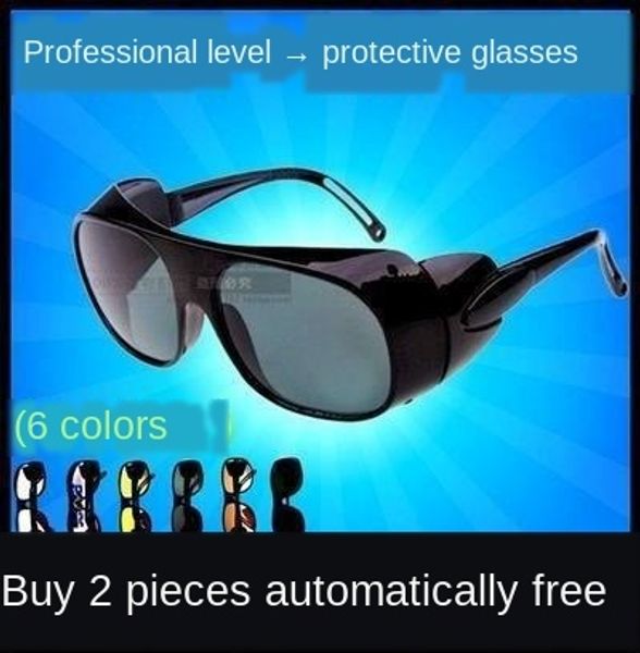 

6akdn welder line-proof glasses transparent industrial protectionflat panel protection uv glasses strong light polishing gray flat light we