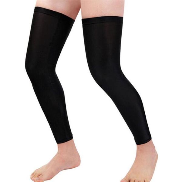 

cycling compression knee pad protector leg sleeves outdoor sports safety soccer running leggings cycling socks, Black