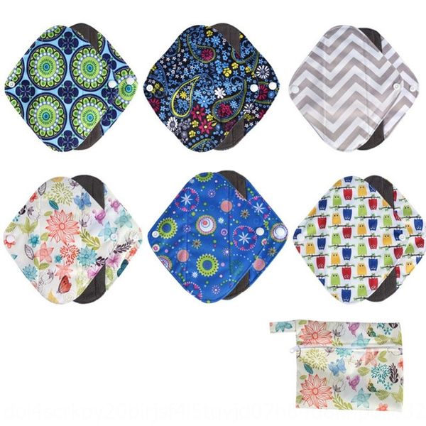 

combed repeated 6+1 bamboo charcoal mat washable mat physiological sanitary napkin sanitary napkin period