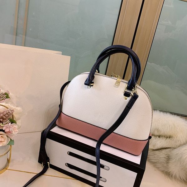 

tail single clear goods spring and summer versatile new lady cowhide color middle number shell bag hand bill of lading shoulder cross woman