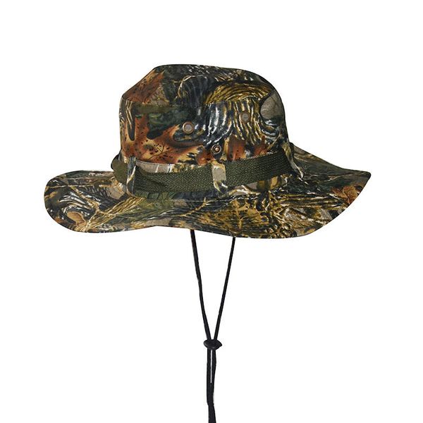 

camouflage men women visor cap summer outdoor mountaineering travel fishing hats round wide brim sun hat, Blue;gray