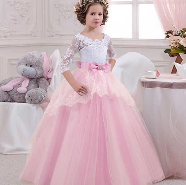 

girl's dresses party girls evening dress performance kids for carnival costume princess wedding, Red;yellow