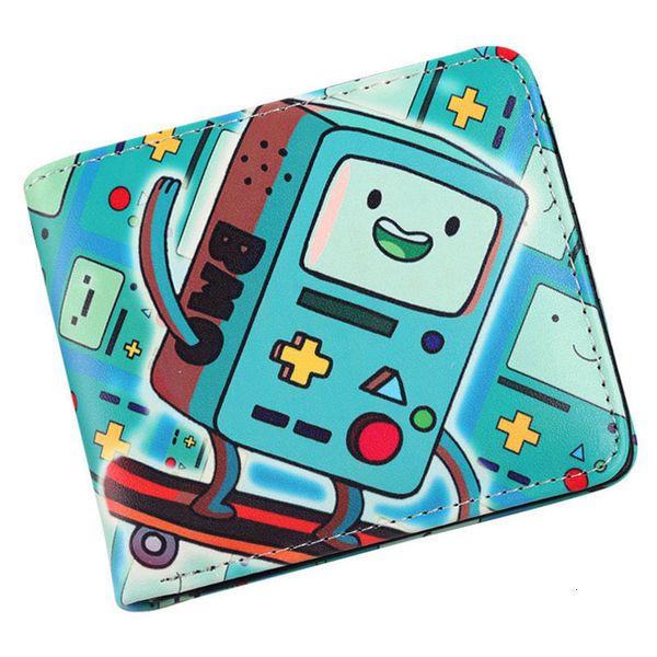 

cartoon wallet adventure time bmo bi-fold wallet mens credit card holder wallet id cash coin purse, Red;black