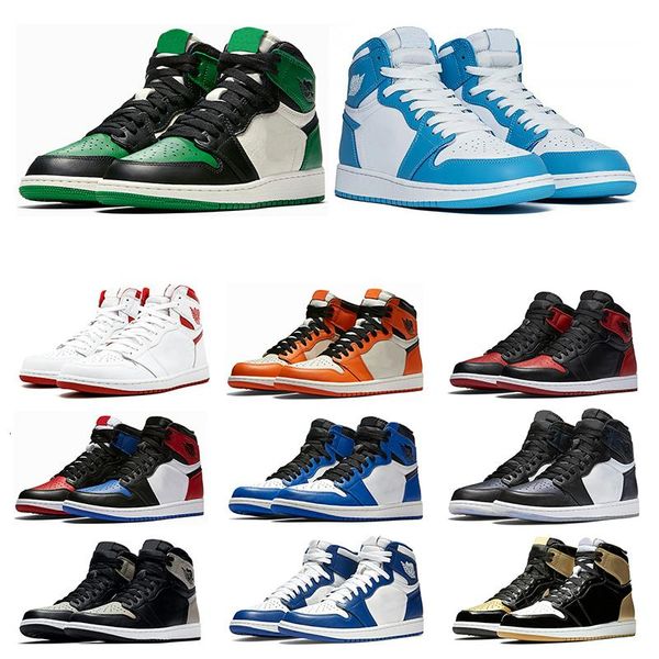 

new 1s mens basketball shoes pine green court purple chicago og 1 game royal blue backboard sports sneaker designer trainers size 7-13