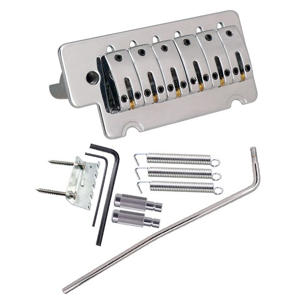 

1 set metal left handed bridge tailpiece silver for st electric guitar replacement parts