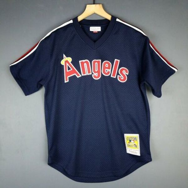 

100% stitched reggie jackson mitchell & ness angels bp jersey size xs-5xl  ens basketball jerseys, Gray