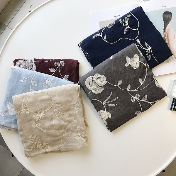 

embroidered silk scarf embroidered silk scarf, Blue;gray