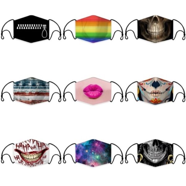 

stock reusable cotton masks outdoor breathable anti dust mask er pm2.5 anti-dust facemask + 2pcs masks filter mouth-muffle#769